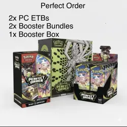 PRESALE Pokemon TCG Perfect Order- 2x PC ETB, 1x Booster box, 2x Booster Bundle - Image 1