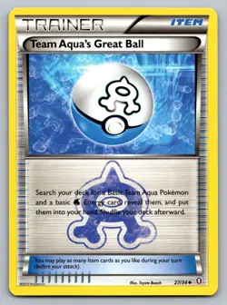 Pokemon TCG Double Crisis Team Aqua's Great Ball 27/34 - Image 1