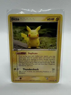 Pokemon Ditto (Pikachu) Delta Species 63/113 Regular Common 60 HP Thundershock - Image 1