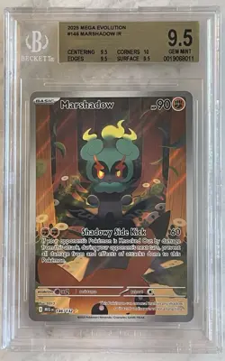 Marshadow 146/132 Me01: Mega Evolution Holo BGS 9.5 Grade Pokemon - Image 1