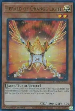 Yugioh! Herald of Orange Light - BLMM-EN103 - Ultra Rare - 1st Edition Near Mint - Image 1