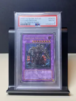 Yu-Gi-Oh! Gatling Dragon FET-EN035 1st Edition Ultimate Rare PSA 8 - Image 1