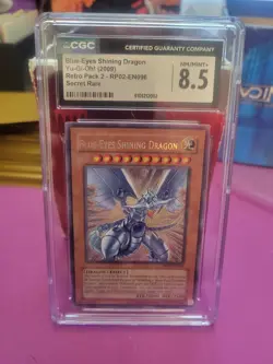 2025 YU-GI-OH! RP02-RETRO PACK 2 #EN096 BLUE-EYES SHINING DRAGON CGC 8.5 - Image 1