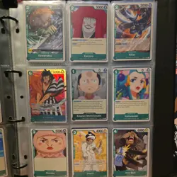 One Piece Pre Errata OP-01 complete base set English Nm with binder - Image 3
