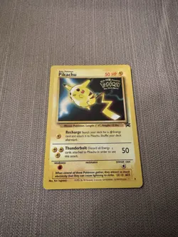 Pikachu #4, Pokemon Black Star Promo Card. Kids WB Pokemon The 1st Movie. - Image 1