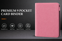 9 Pocket Trading Card Binder 360 Cards Side-Loading Zipper Album Pink Pokemon 🌸 - Image 3
