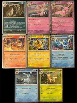 Prismatic Evolutions Costco Cosmos Holo Promo Cards Full Set Of 8 Eeveelutions - Image 1