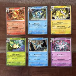 Prismatic Evolutions Eeveelutions Black Star Promos Lot of 6 Pokemon Card Lot NM - Image 1