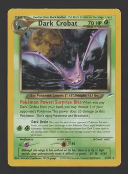 Dark Crobat Holo Neo Destiny 2/105 ENG - Pokemon Rare Card - Image 1