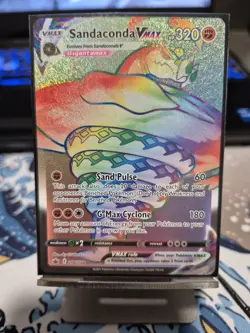 Pokemon TCG Sandaconda VMAX Rainbow Secret Rare Card 206/198 Chilling Reign - Image 1
