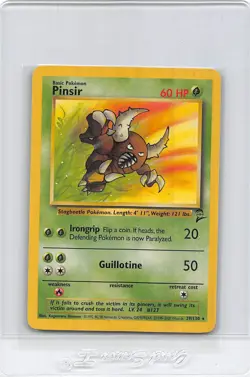 PINSIR 29/130 - NON HOLO Rare - VINTAGE WOTC Pokemon Card - BASE SET 2 - LP - Image 1
