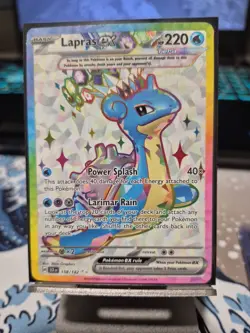 Pokemon TCG Lapras EX Full Art Stellar Crown Ultra Rare Holo Card 158/142 - Image 1