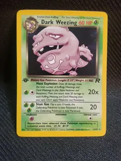 🔥👀Dark Weezing Pokemon Card WOTC Holo 1st Edition Team Rocket 14/82 NM - Image 1