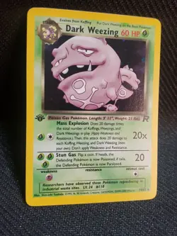 🔥👀Dark Weezing Pokemon Card WOTC Holo 1st Edition Team Rocket 14/82 NM - Image 2