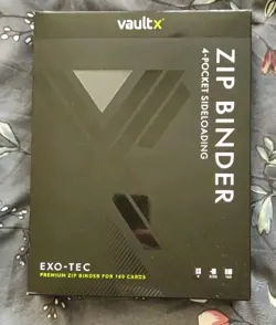 Vault X: Premium Exo-Tec 4-Pocket Zip Binder Folder (160 cards) - Black - Image 1
