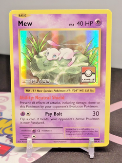 Pokemon Mew 53/108 Evolutions 2nd Place League Challenge NM Trophy Card - Image 1