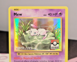 Pokemon Mew 53/108 Evolutions 2nd Place League Challenge NM Trophy Card - Image 2
