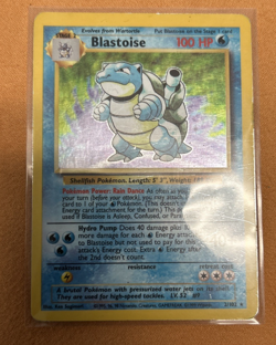 Pokemon TCG Blastoise Holo Rare Card Base Set Unlimited 2/102 HP/Damaged - Image 2