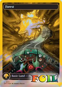 Forest 0511 0511 MTG Aetherdrift Land NP First Place Foil - Image 1
