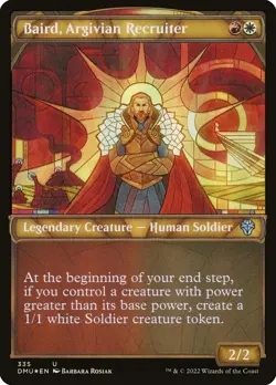 Baird, Argivian Recruiter 335 Textured Foil Uncommon Dominaria United MTG NM - Image 1