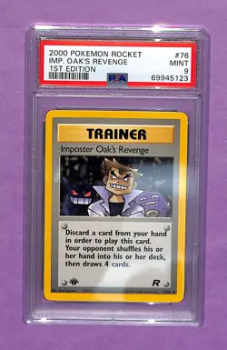 Pokemon Imposter Oak's Revenge 76/82 1st Edition Team Rocket PSA 9 - Image 1