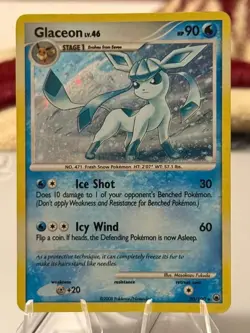 Glaceon Lv. 46 20/100 DP Majestic Dawn Holo Rare 2008 Pokemon Card MP - Image 1