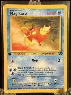 Magikarp 47/82 Pokemon TCG Team Rocket Set | First Edition Original Print MP/VG - Image 1