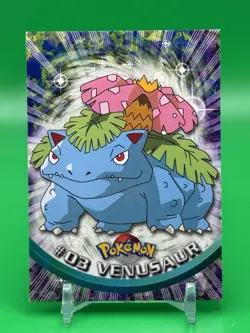 Venusaur #03 Topps Series 2 Non Holo Blue Logo Pokemon TCG LP Free Shipping M1 - Image 1
