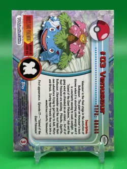 Venusaur #03 Topps Series 2 Non Holo Blue Logo Pokemon TCG LP Free Shipping M1 - Image 2