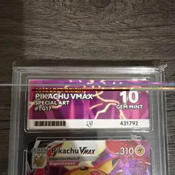 Pokemon Pikachu TCG VMAX Lost Origin Trainer Gallery TG17/TG30 Ace 10 Gem Mint - Image 2
