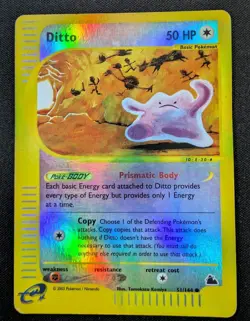 Pokemon 2003 Ditto Skyridge 51/144 Regular Reverse Foil Common Vintage - Image 1
