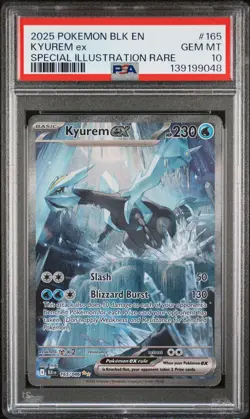 2025 POKEMON BLK EN-BLACK BOLT SPECIAL ILLUSTRATION RARE #165 KYUREM EX PSA 10 - Image 1