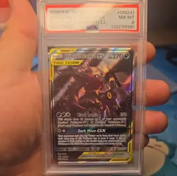 Pokemon TCG Umbreon and Darkrai GX #SM241 Sun And Moon Tag Team PSA 8 - Image 1