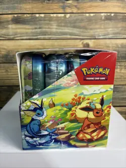 Pokemon TCG Prismatic Evolutions Mini Tin Display Case | 8 Tins / Factory Sealed - Image 4