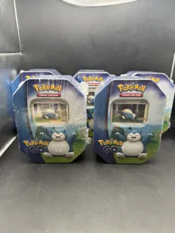 Pokemon TCG Pokemon Go SNORLAX Gift Tin Factory Sealed - 4 Booster Packs PoGo - Image 1