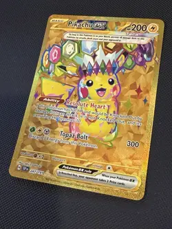 Pokemon TCG Pikachu EX Surging Sparks Holo Hyper Rare Gold 247/191 NM Condition - Image 2