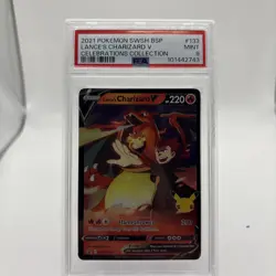 2021 Pokemon SWSH BSP Lance's Charizard v Celebrations Collection #133 PSA 9 - Image 1