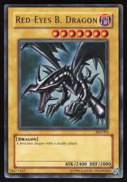 Yugioh! Red-Eyes B. Dragon SDJ-001 Ultra Rare HP - Image 1
