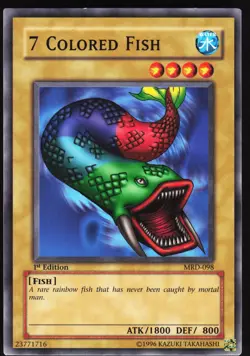 Yugioh! 7 Colored Fish MRD-098 VINTAGE 1st Ed NM/MINT - Image 1