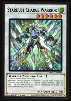 Yugioh! Stardust Charge Warrior MAGO-EN029 1st Ed - Image 1