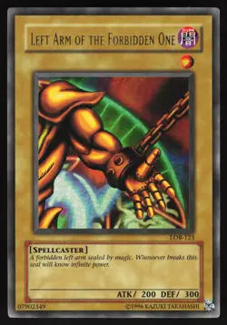 Yugioh! Left Arm of the Forbidden One LOB-123 Ultra Rare VINTAGE VLP - Image 1