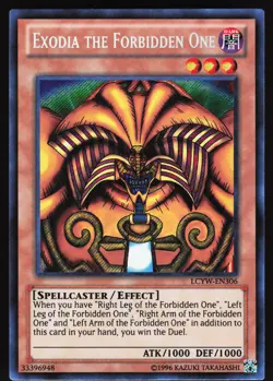 Yugioh! Exodia the Forbidden One LCYW-EN306 Secret Rare NM - Image 1