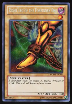 Yugioh! Right Leg of the Forbidden One LCYW-EN302 Secret Rare NM/MINT - Image 1
