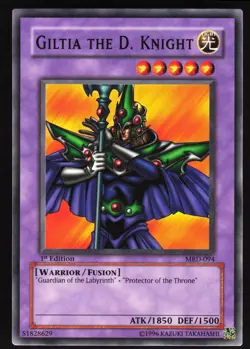 Yugioh! Giltia the D. Knight MRD-094 VINTAGE 1st Ed NM/MINT - Image 1