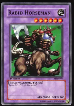 Yugioh! Rabid Horseman MRD-077 VINTAGE 1st Ed NM/MINT - Image 1