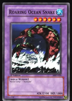 Yugioh! Roaring Ocean Snake MRD-020 VINTAGE 1st Ed NM/MINT - Image 1