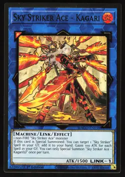 Yugioh! Sky Striker Ace - Kagari (Alternate Art) MAGO-EN038 1st Ed - Image 1