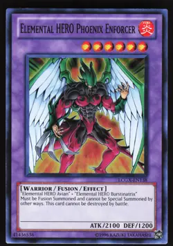 Yugioh! Elemental HERO Phoenix Enforcer LCGX-EN138 Super Rare - Image 1