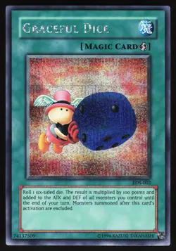 Yugioh! Graceful Dice EDS-002 Prismatic Secret Rare NM/MINT - Image 1