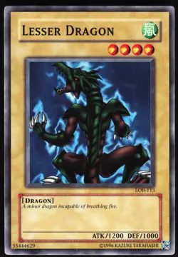 Yugioh! Lesser Dragon LOB-113 VINTAGE - Image 1